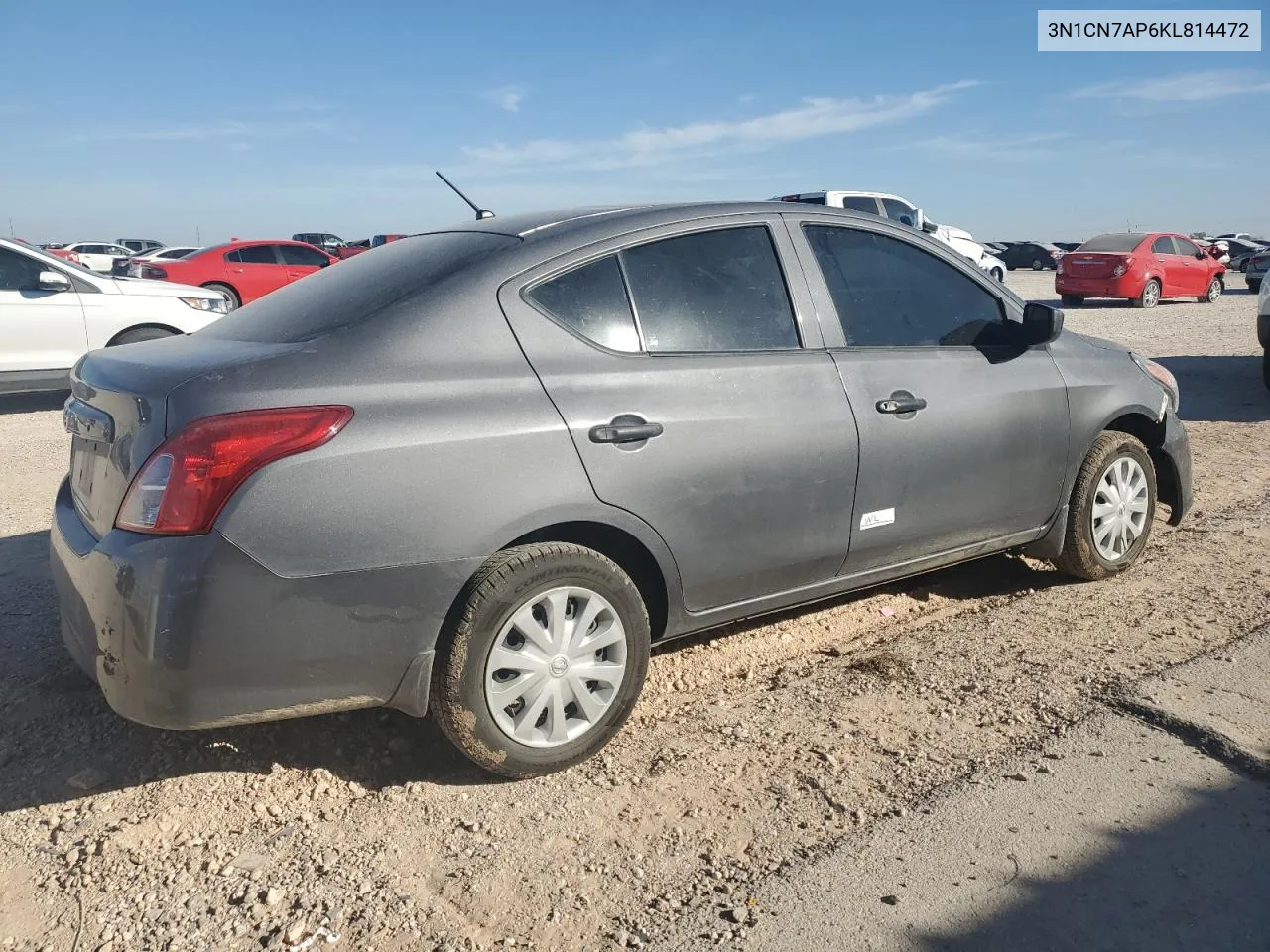 2019 Nissan Versa S VIN: 3N1CN7AP6KL814472 Lot: 77824174