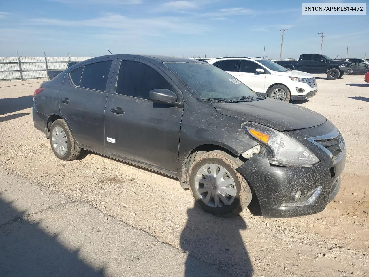 2019 Nissan Versa S VIN: 3N1CN7AP6KL814472 Lot: 77824174