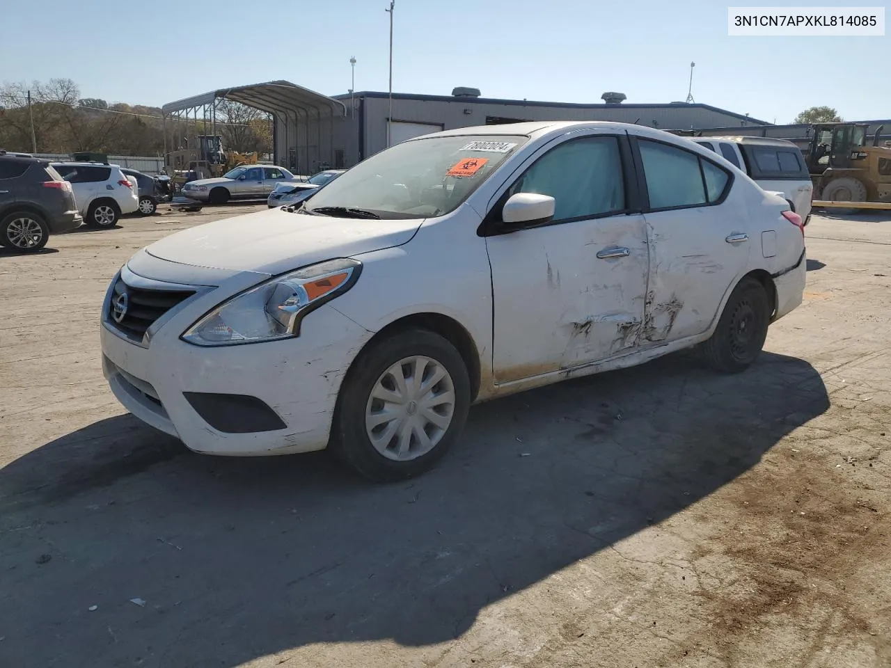 2019 Nissan Versa S VIN: 3N1CN7APXKL814085 Lot: 78002024