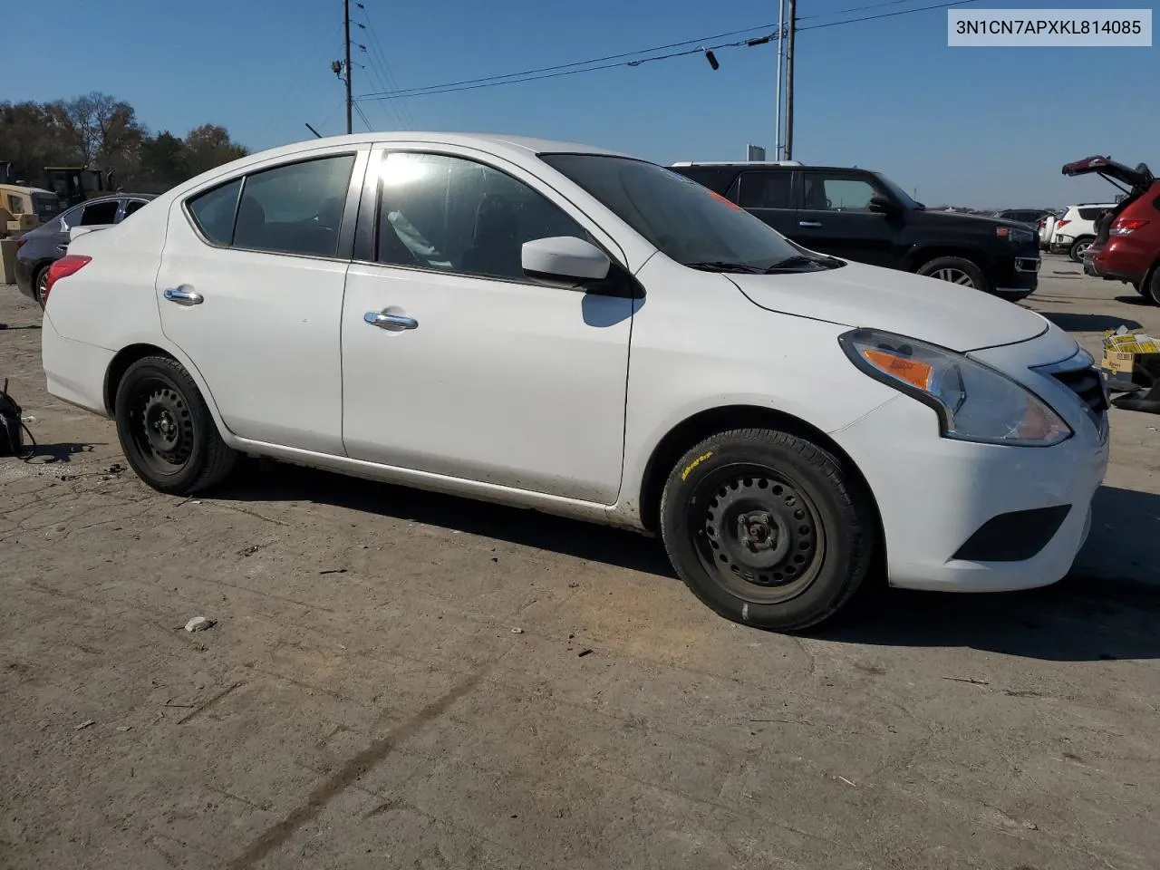 2019 Nissan Versa S VIN: 3N1CN7APXKL814085 Lot: 78002024