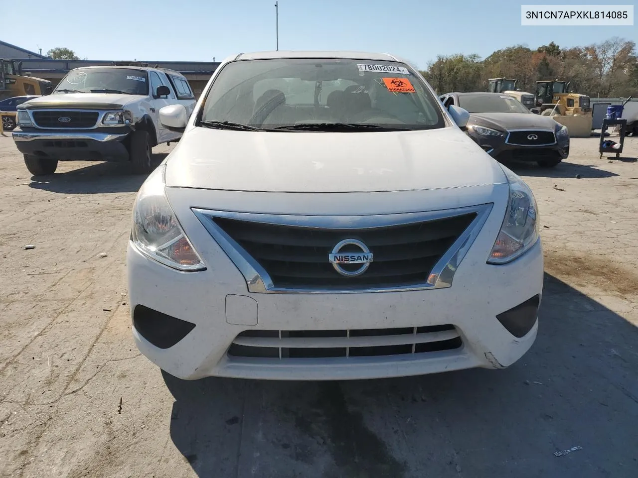 2019 Nissan Versa S VIN: 3N1CN7APXKL814085 Lot: 78002024