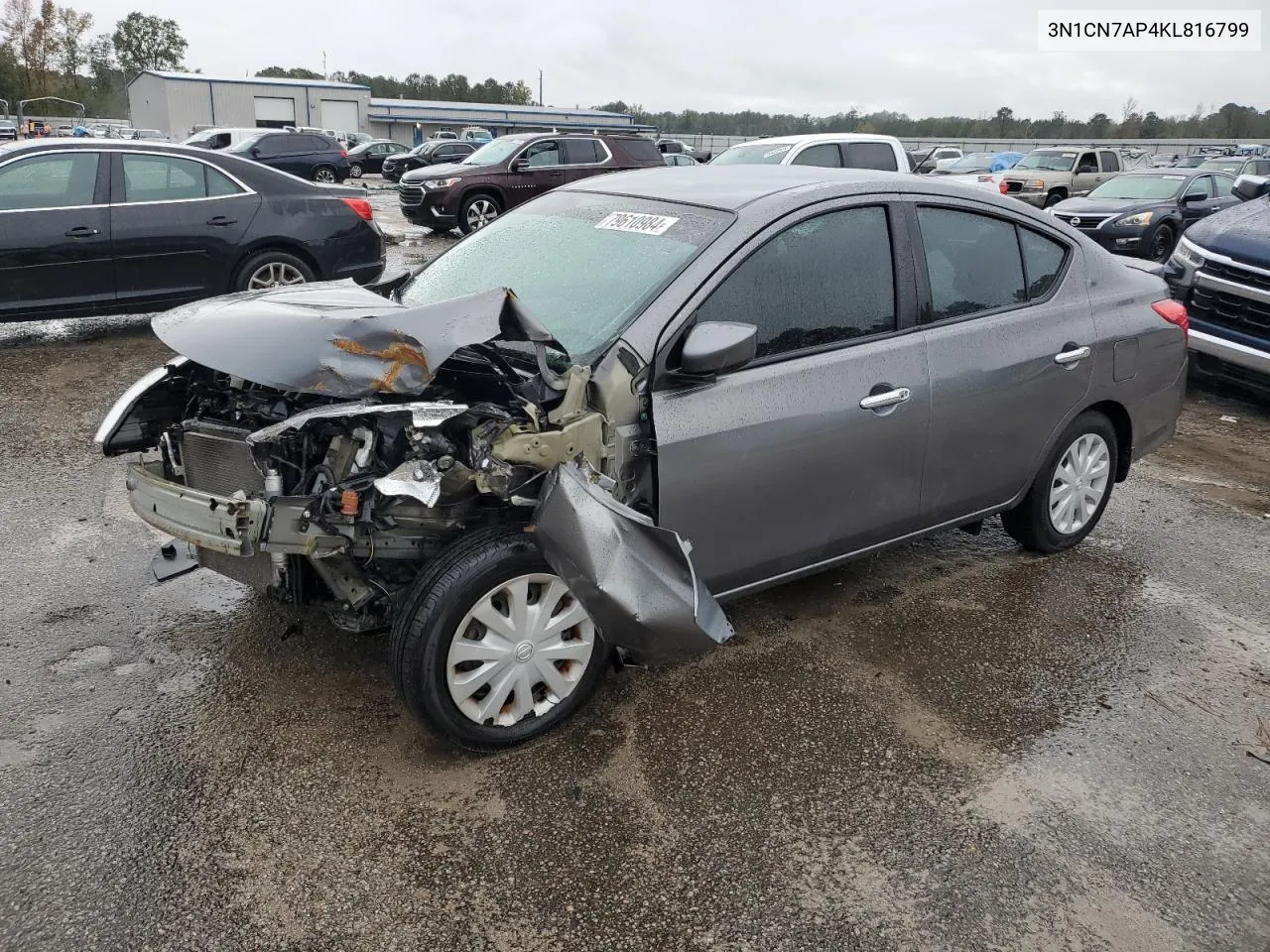 2019 Nissan Versa S VIN: 3N1CN7AP4KL816799 Lot: 79610984