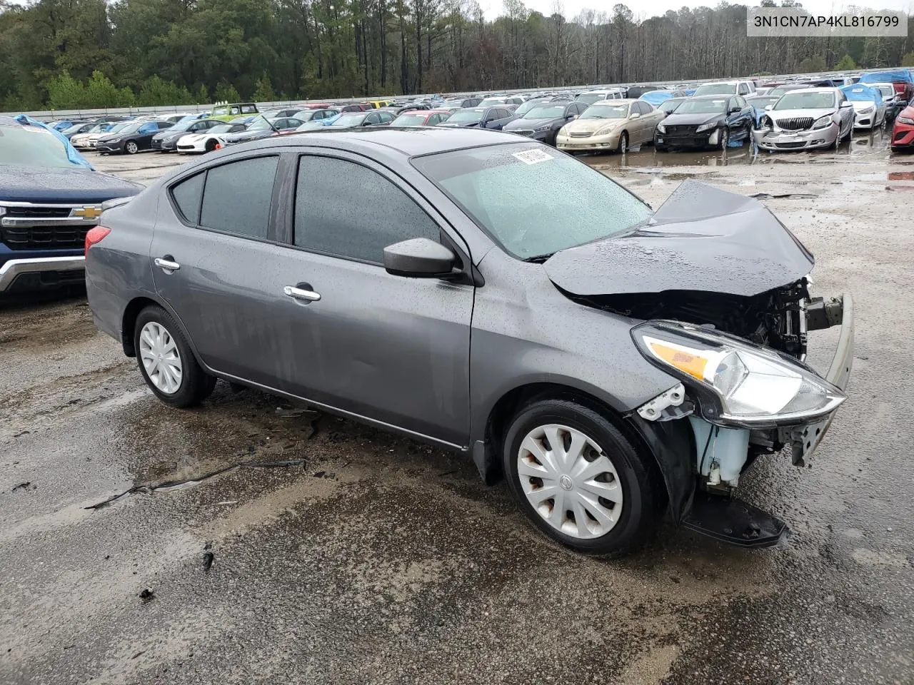 2019 Nissan Versa S VIN: 3N1CN7AP4KL816799 Lot: 79610984