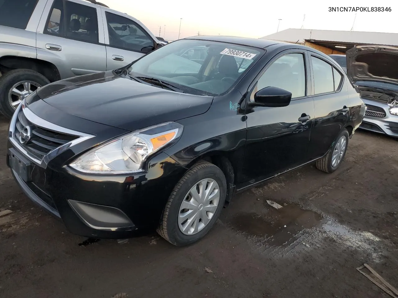 2019 Nissan Versa S VIN: 3N1CN7AP0KL838346 Lot: 79930714