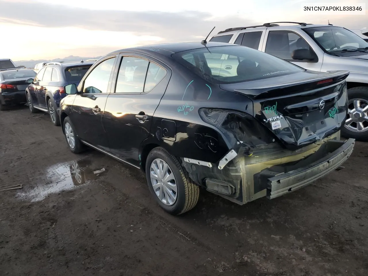 2019 Nissan Versa S VIN: 3N1CN7AP0KL838346 Lot: 79930714