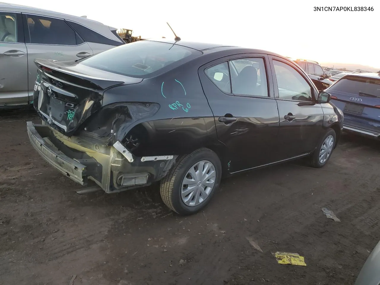 2019 Nissan Versa S VIN: 3N1CN7AP0KL838346 Lot: 79930714