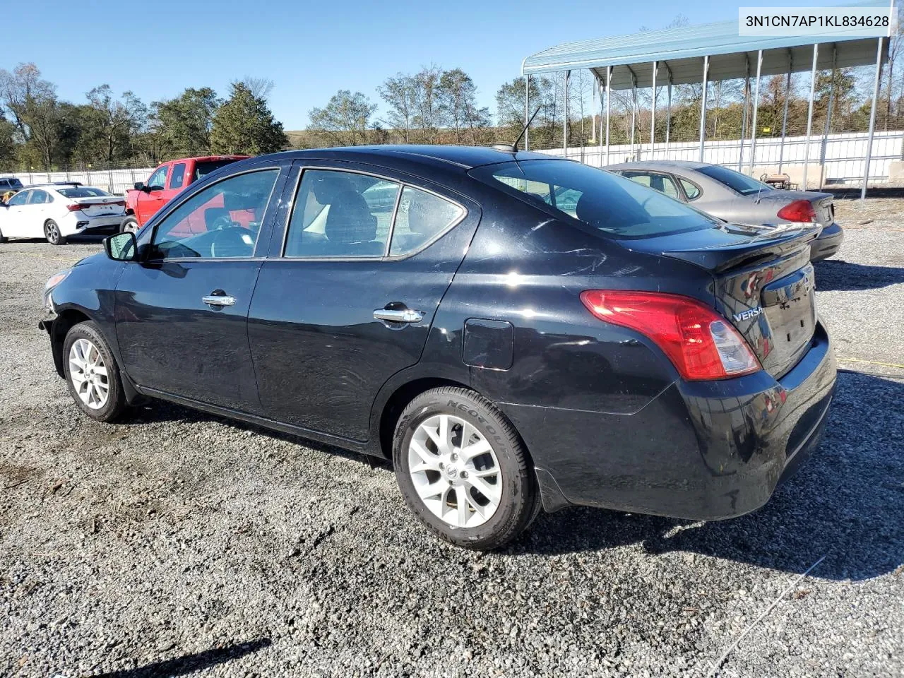 2019 Nissan Versa S VIN: 3N1CN7AP1KL834628 Lot: 79965684