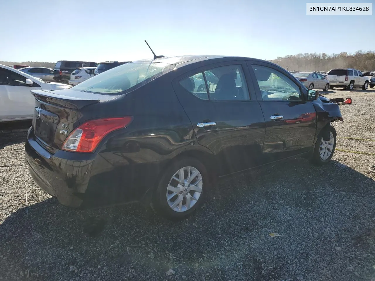 2019 Nissan Versa S VIN: 3N1CN7AP1KL834628 Lot: 79965684