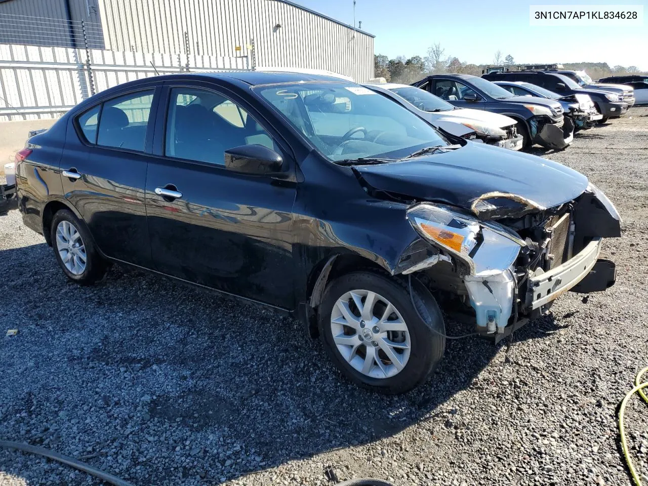 2019 Nissan Versa S VIN: 3N1CN7AP1KL834628 Lot: 79965684