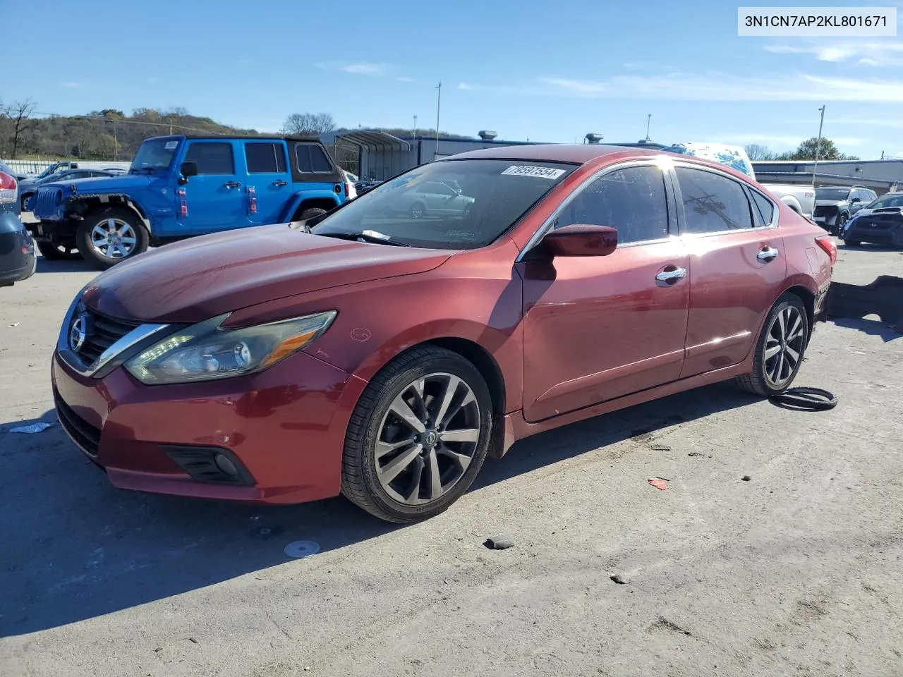 2019 Nissan Versa S VIN: 3N1CN7AP2KL801671 Lot: 80116264