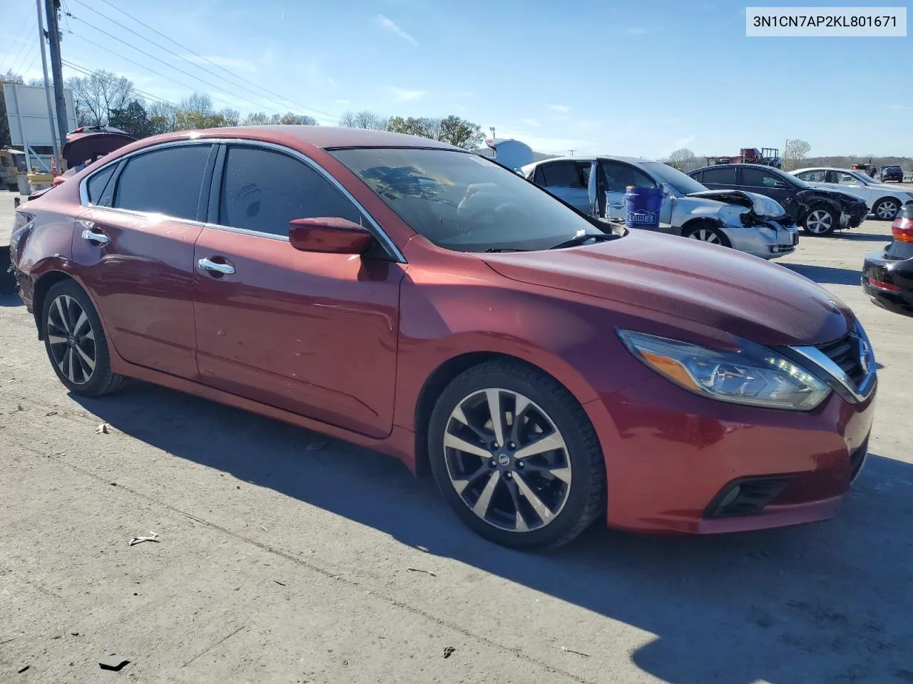 2019 Nissan Versa S VIN: 3N1CN7AP2KL801671 Lot: 80116264