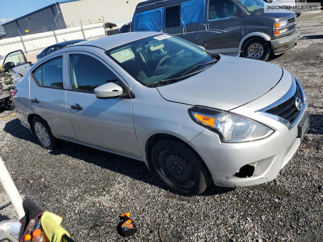 2019 Nissan Versa S VIN: 3N1CN7AP4KL870572 Lot: 80332544