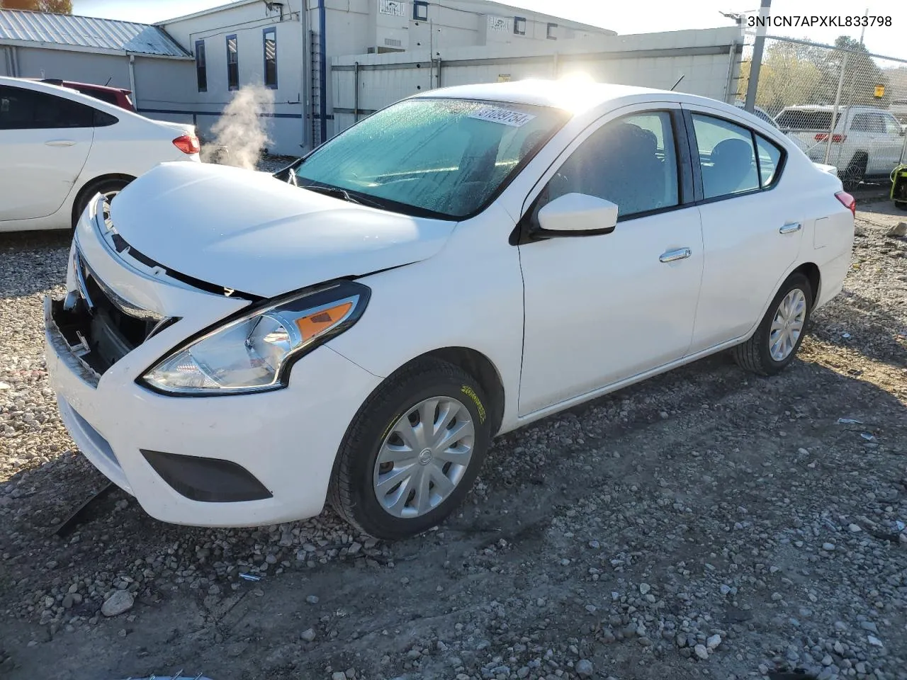 2019 Nissan Versa S VIN: 3N1CN7APXKL833798 Lot: 81099754