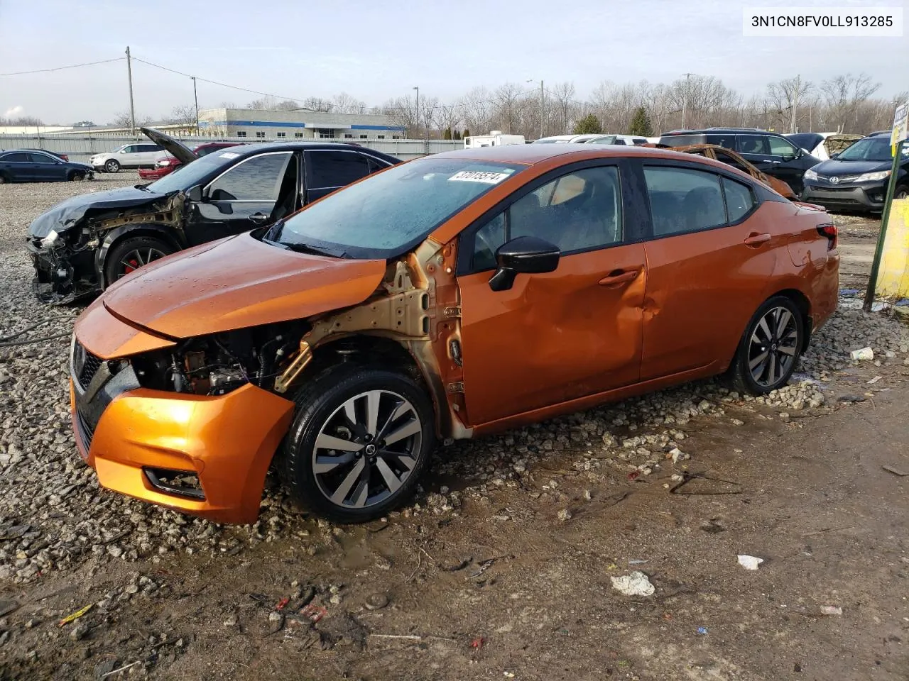 2020 Nissan Versa Sr VIN: 3N1CN8FV0LL913285 Lot: 37015574