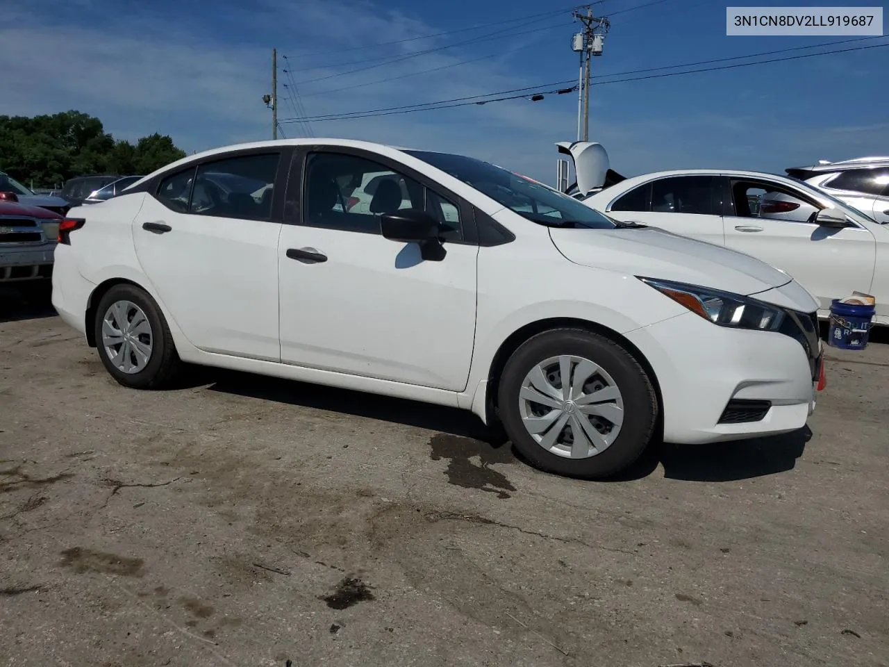 2020 Nissan Versa S VIN: 3N1CN8DV2LL919687 Lot: 59435244