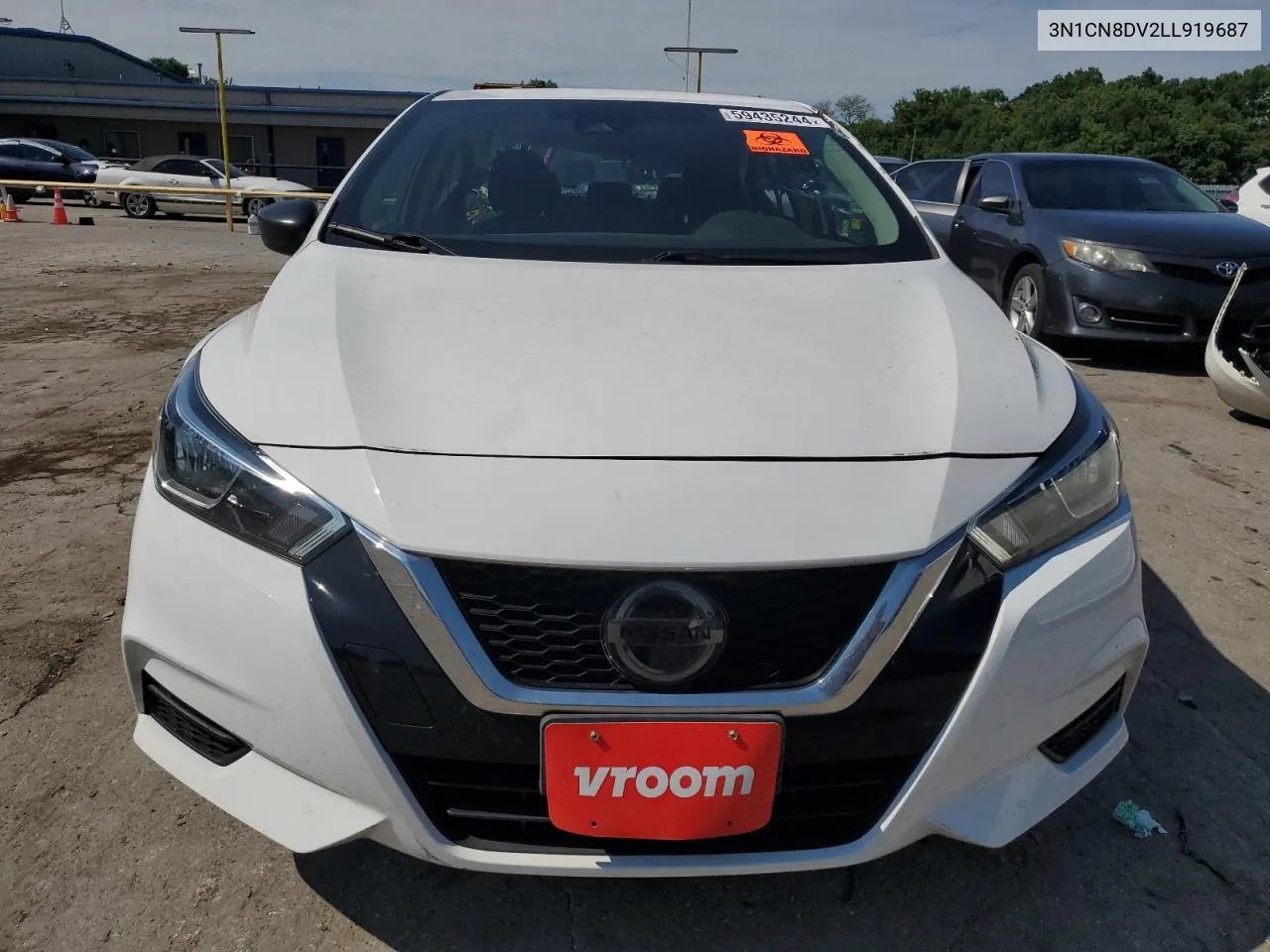 2020 Nissan Versa S VIN: 3N1CN8DV2LL919687 Lot: 59435244