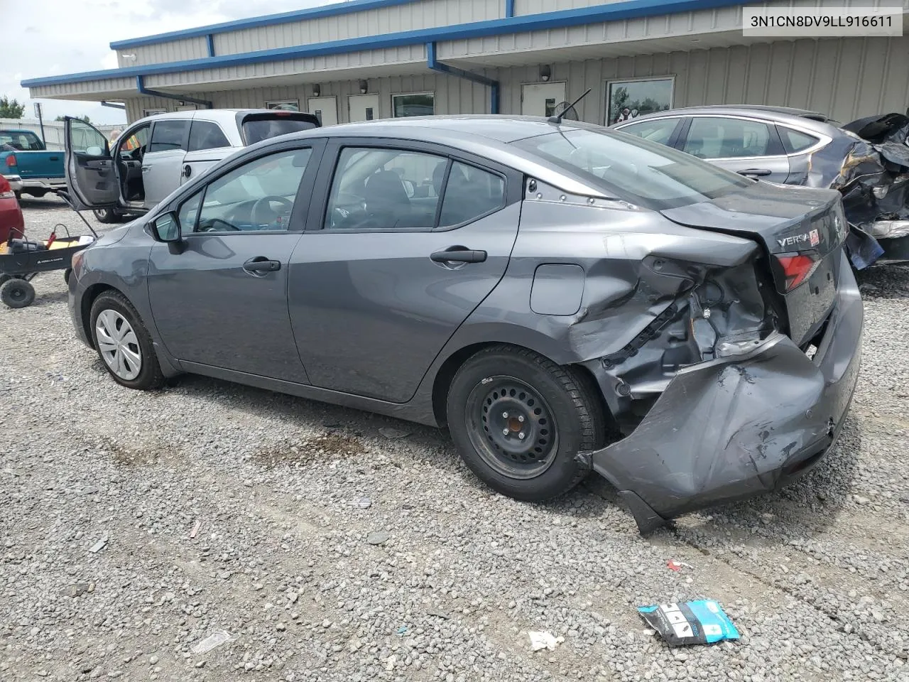 2020 Nissan Versa S VIN: 3N1CN8DV9LL916611 Lot: 60621844