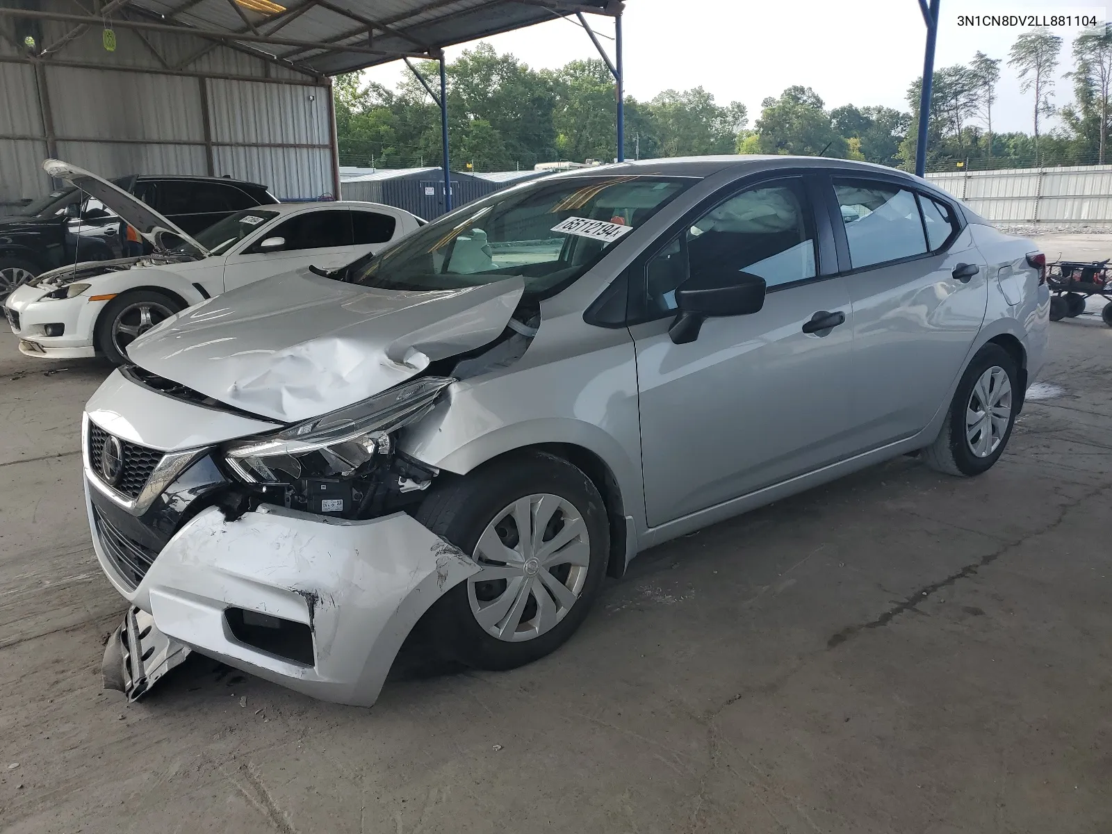 2020 Nissan Versa S VIN: 3N1CN8DV2LL881104 Lot: 65112194