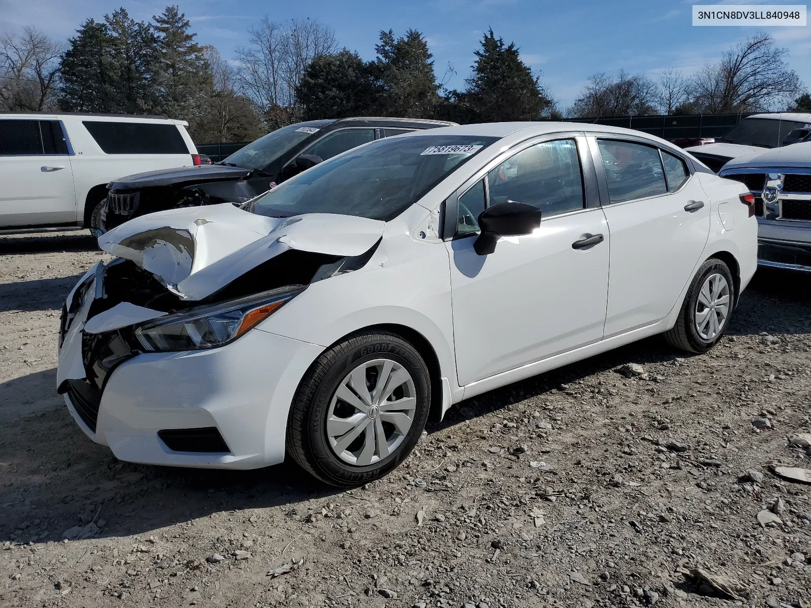 2020 Nissan Versa S VIN: 3N1CN8DV3LL840948 Lot: 65513934