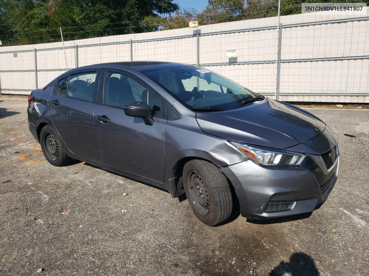 2020 Nissan Versa S VIN: 3N1CN8DV1LL841807 Lot: 68283674