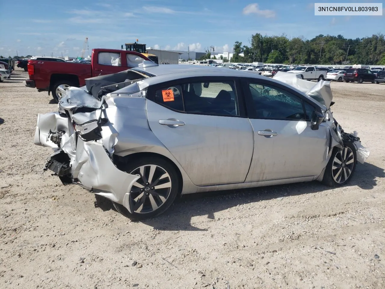 2020 Nissan Versa Sr VIN: 3N1CN8FV0LL803983 Lot: 68792314