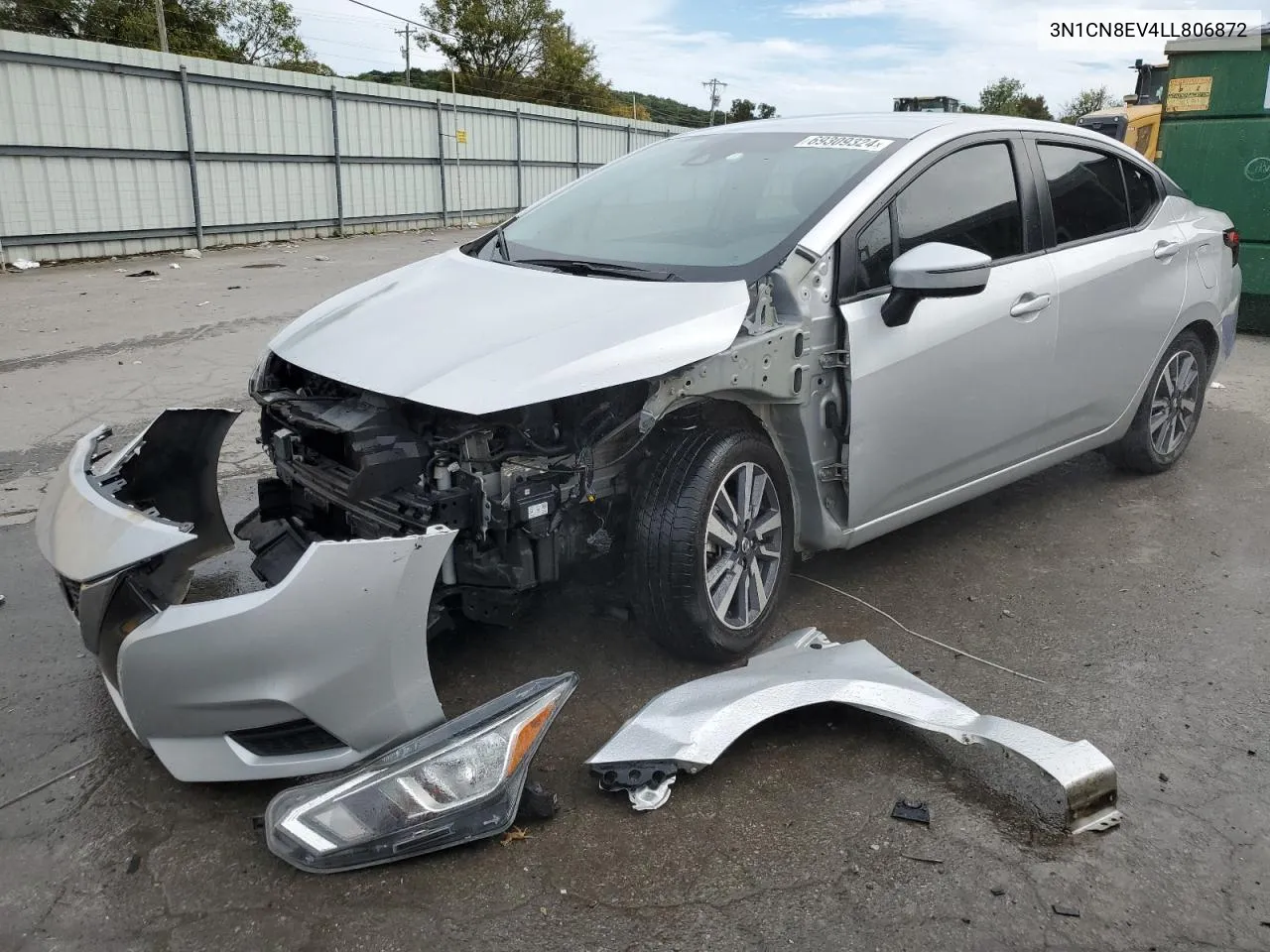 3N1CN8EV4LL806872 2020 Nissan Versa Sv