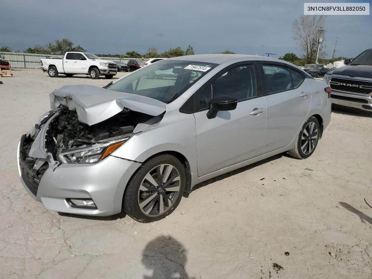 2020 Nissan Versa Sr VIN: 3N1CN8FV3LL882050 Lot: 71947514