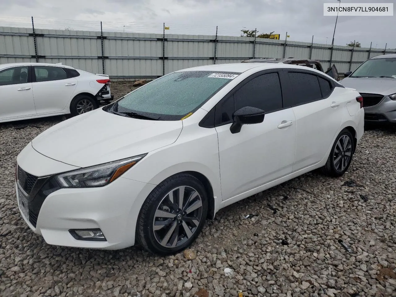 2020 Nissan Versa Sr VIN: 3N1CN8FV7LL904681 Lot: 72155094