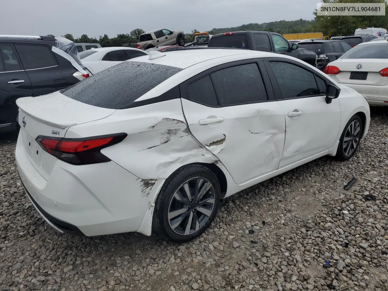 2020 Nissan Versa Sr VIN: 3N1CN8FV7LL904681 Lot: 72155094