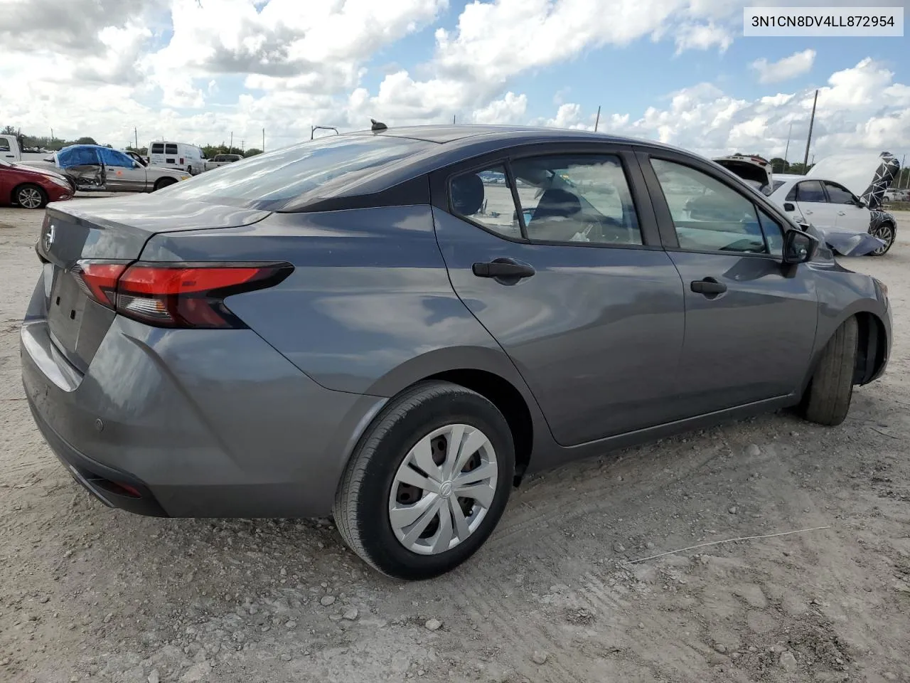 2020 Nissan Versa S VIN: 3N1CN8DV4LL872954 Lot: 72973304