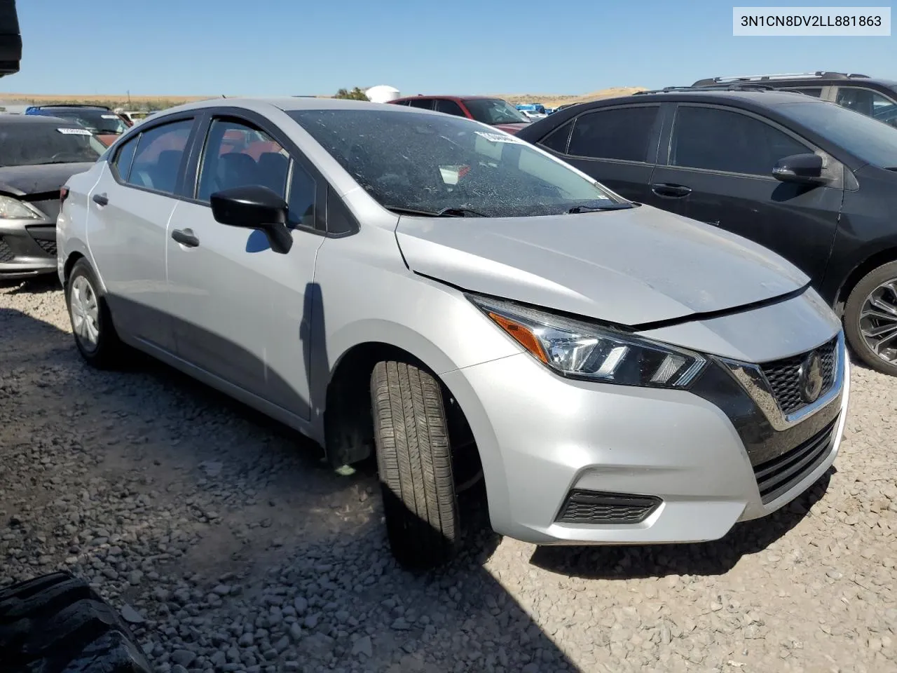 2020 Nissan Versa S VIN: 3N1CN8DV2LL881863 Lot: 73046464