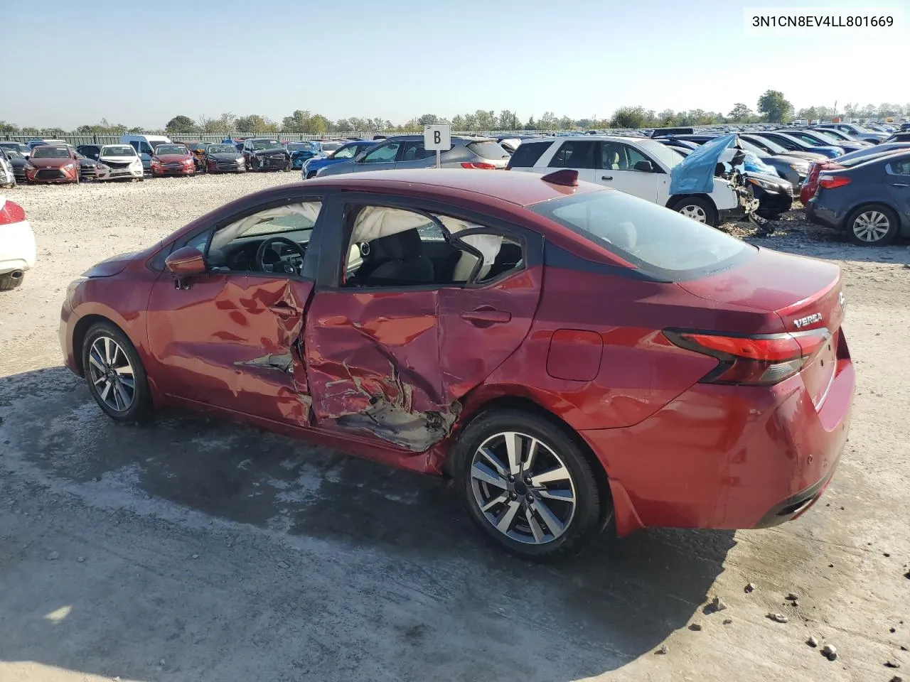 2020 Nissan Versa Sv VIN: 3N1CN8EV4LL801669 Lot: 74565594