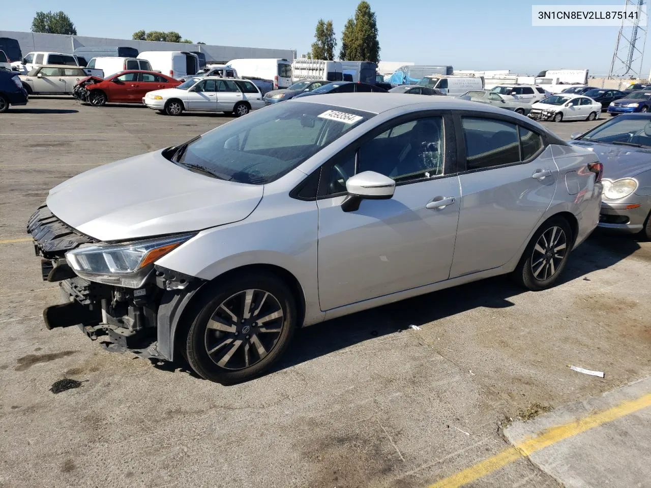 3N1CN8EV2LL875141 2020 Nissan Versa Sv