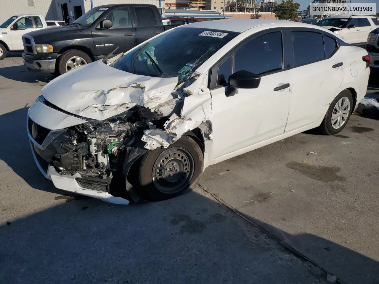 2020 Nissan Versa S VIN: 3N1CN8DV2LL903988 Lot: 77248744