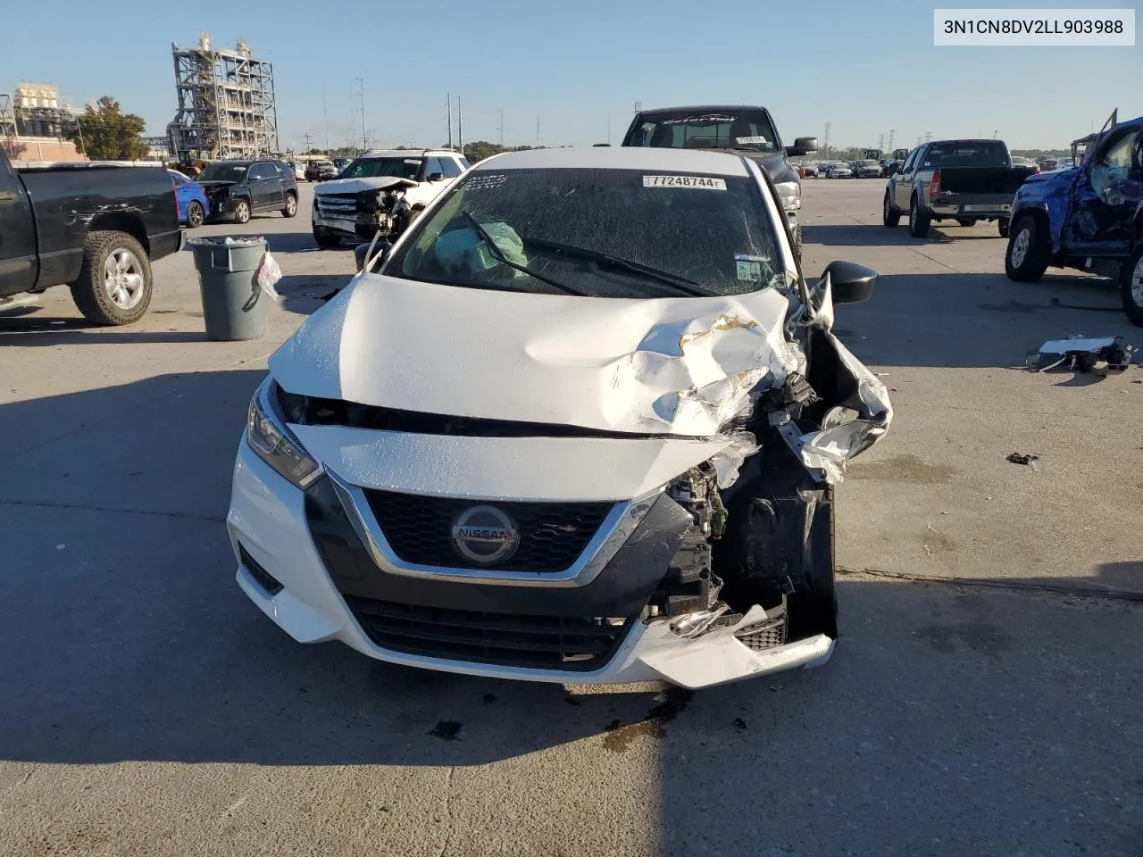 2020 Nissan Versa S VIN: 3N1CN8DV2LL903988 Lot: 77248744