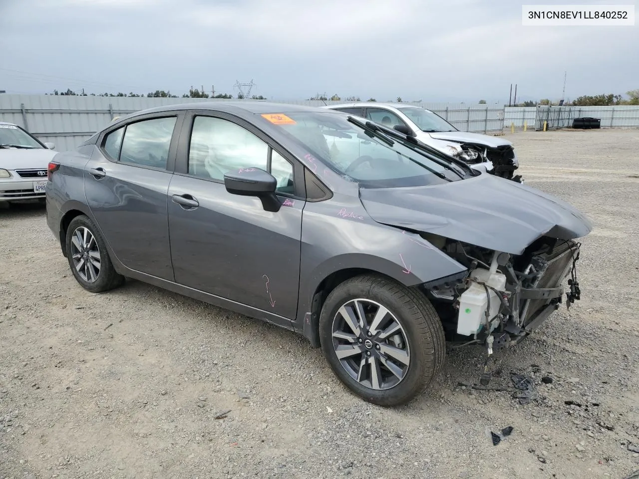 2020 Nissan Versa Sv VIN: 3N1CN8EV1LL840252 Lot: 78596374