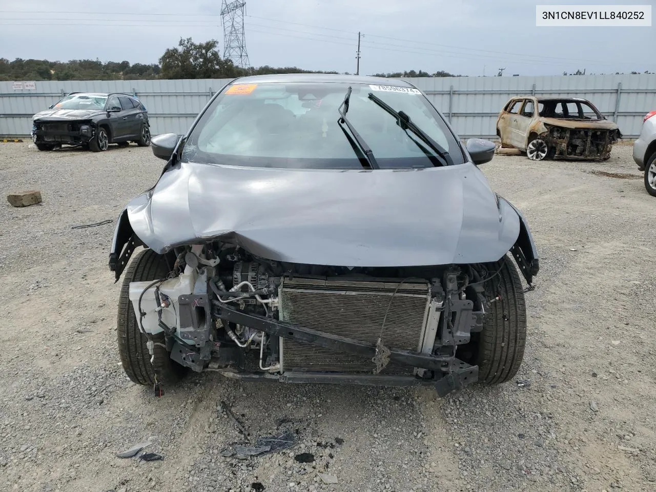 2020 Nissan Versa Sv VIN: 3N1CN8EV1LL840252 Lot: 78596374