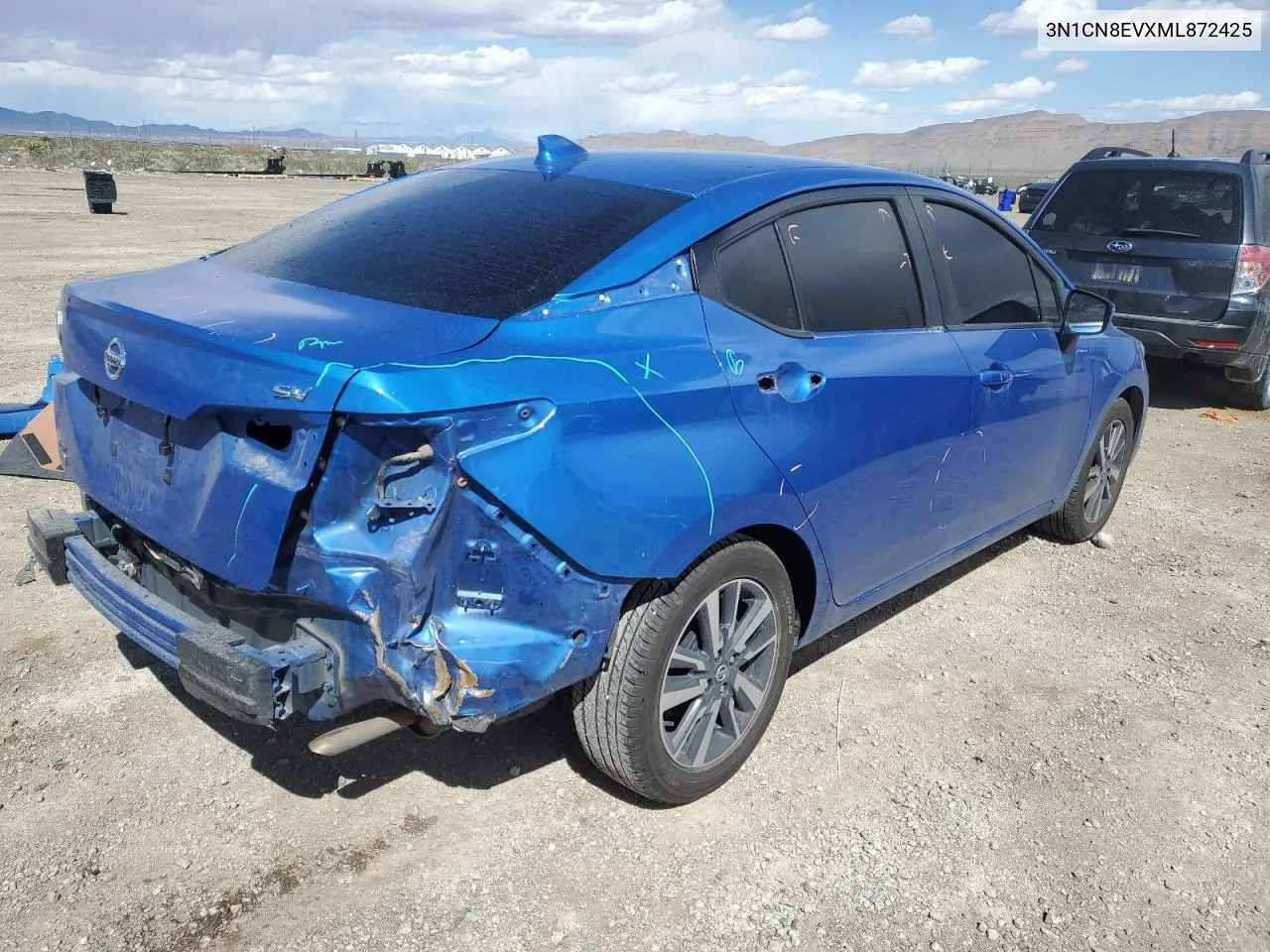 2021 Nissan Versa Sv VIN: 3N1CN8EVXML872425 Lot: 48575754