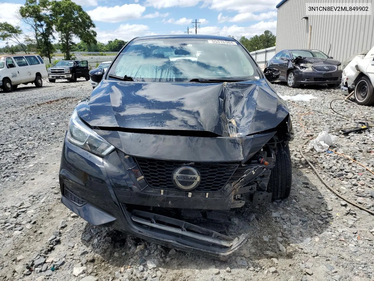 2021 Nissan Versa Sv VIN: 3N1CN8EV2ML849902 Lot: 55316304