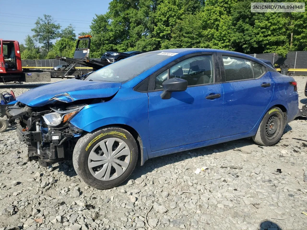 2021 Nissan Versa S VIN: 3N1CN8DV7ML894948 Lot: 58609374