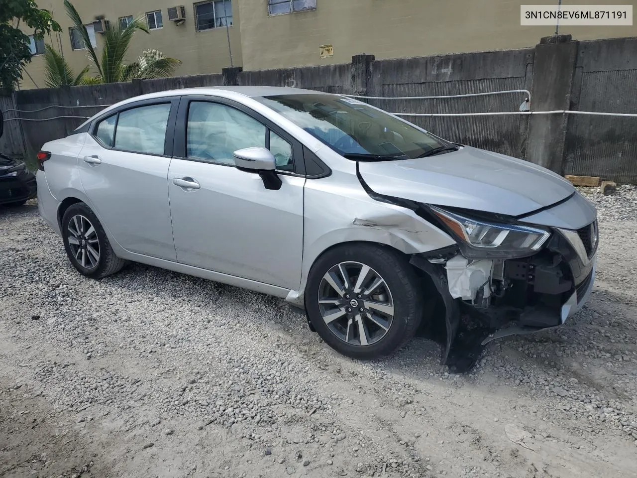 2021 Nissan Versa Sv VIN: 3N1CN8EV6ML871191 Lot: 59818904