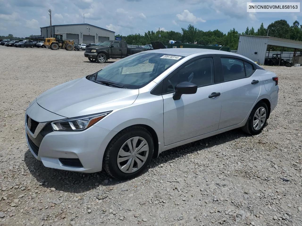 2021 Nissan Versa S VIN: 3N1CN8DV0ML858163 Lot: 59970314