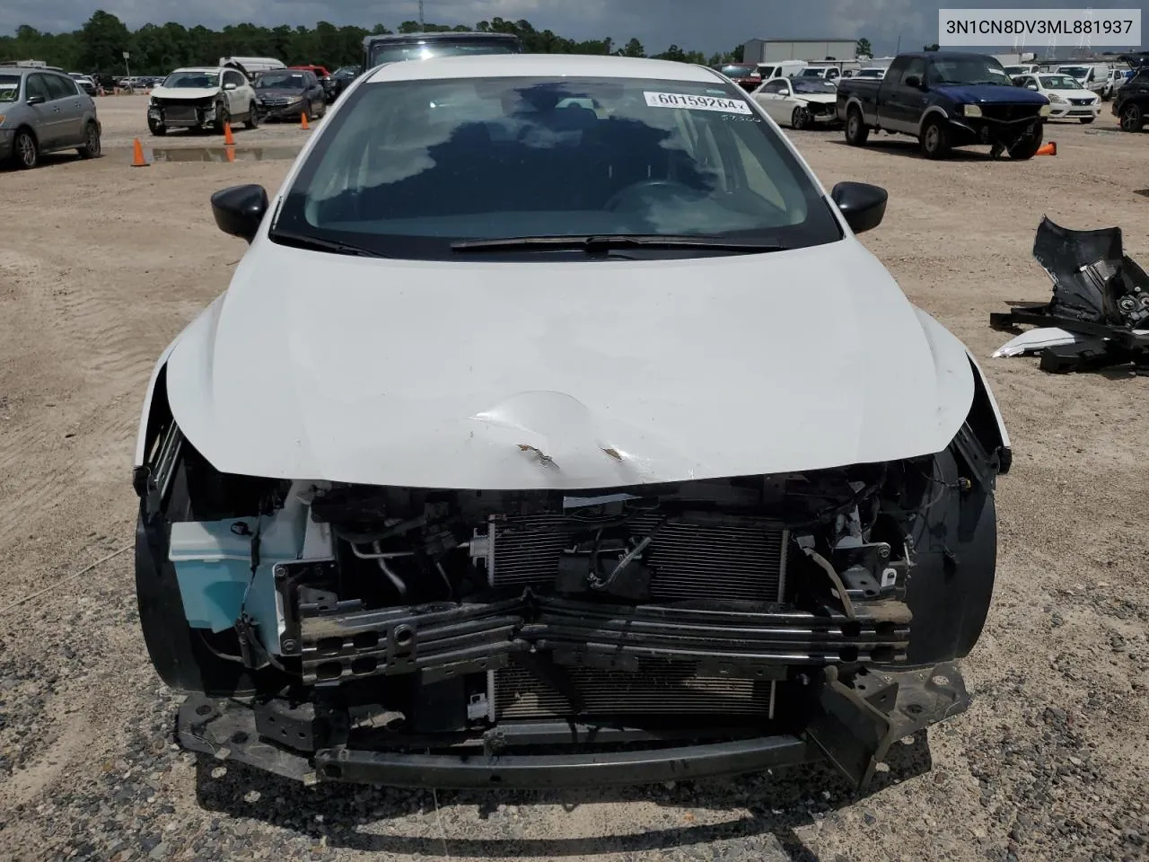 2021 Nissan Versa S VIN: 3N1CN8DV3ML881937 Lot: 60159264