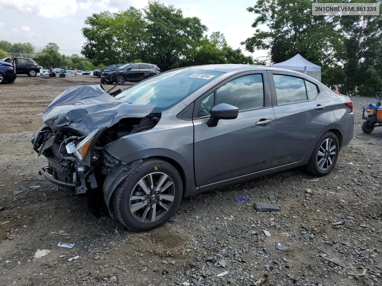 2021 Nissan Versa Sv VIN: 3N1CN8EV6ML861339 Lot: 62574004