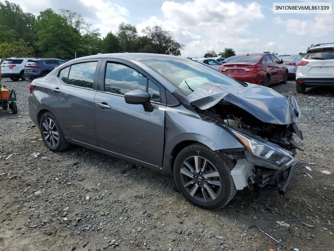 2021 Nissan Versa Sv VIN: 3N1CN8EV6ML861339 Lot: 62574004