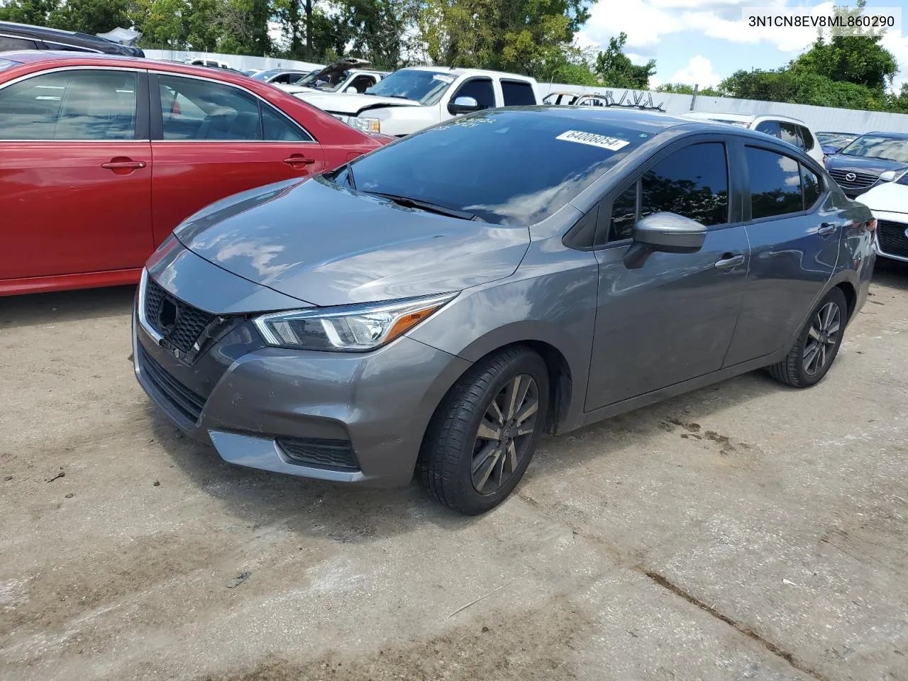 2021 Nissan Versa Sv VIN: 3N1CN8EV8ML860290 Lot: 64006054