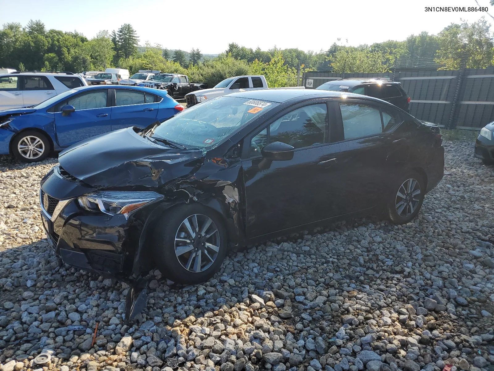 3N1CN8EV0ML886480 2021 Nissan Versa Sv