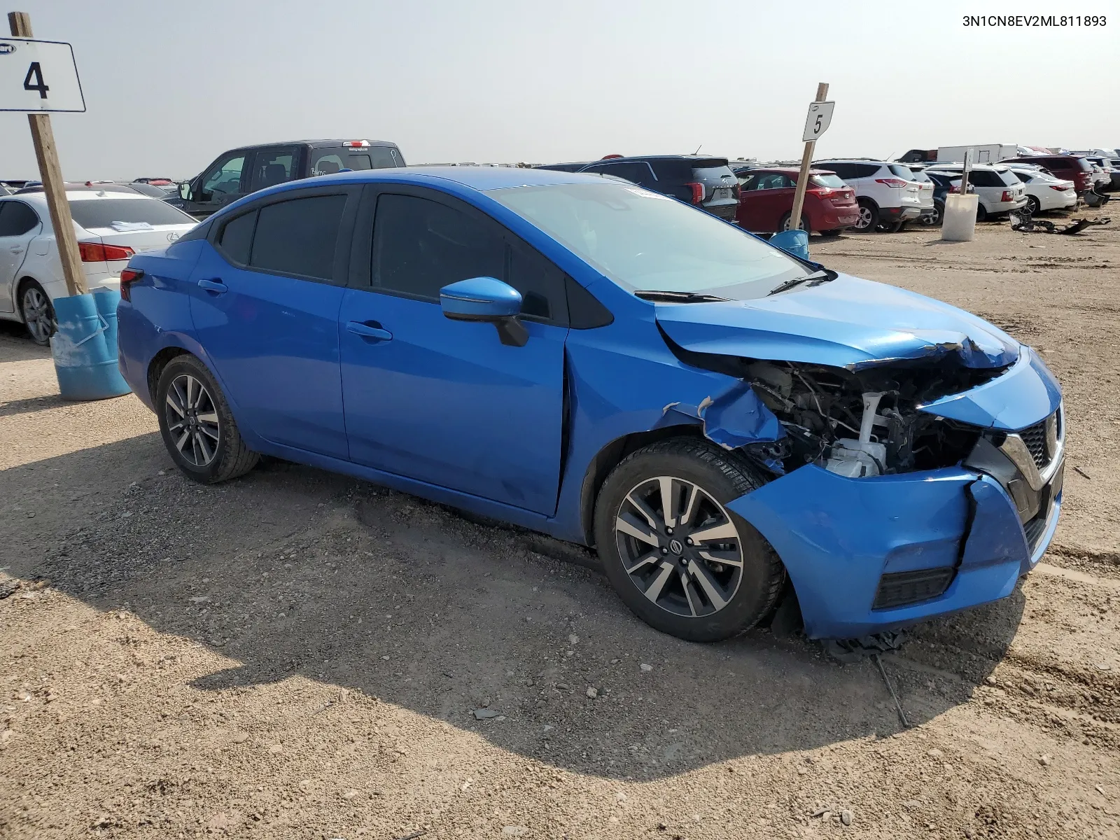 2021 Nissan Versa Sv VIN: 3N1CN8EV2ML811893 Lot: 64446424