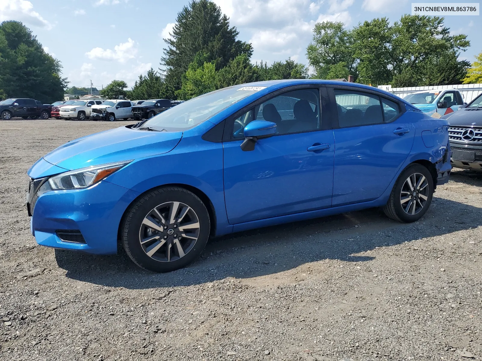 2021 Nissan Versa Sv VIN: 3N1CN8EV8ML863786 Lot: 65108734