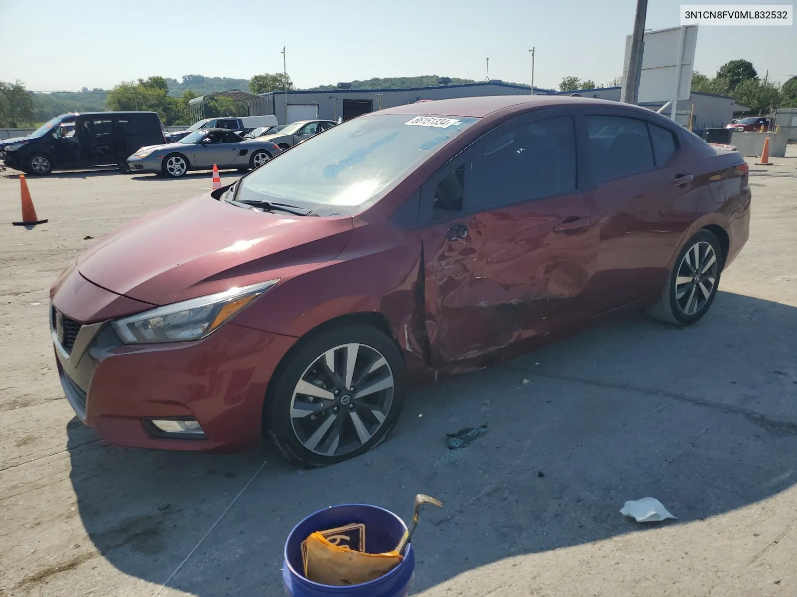 2021 Nissan Versa Sr VIN: 3N1CN8FV0ML832532 Lot: 66151334